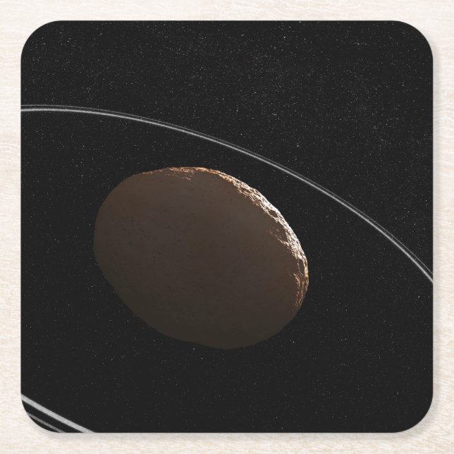 Centaur 1099 Chariklo och dess Ringar. Underlägg Papper Kvadrat (Framsidan)