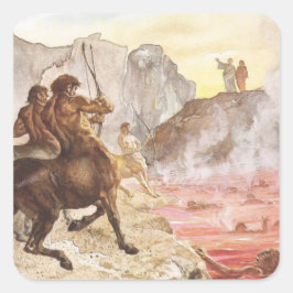 Centaur Archers-Inferno Square Sticker Fyrkantigt Klistermärke