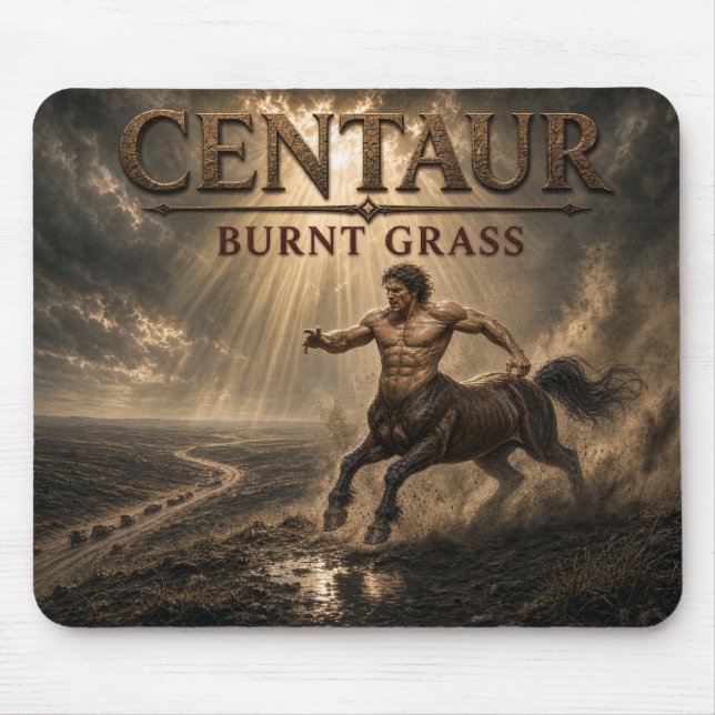 Centaur Bränd Gräs Mörk Realism Musmatta (Framsidan)