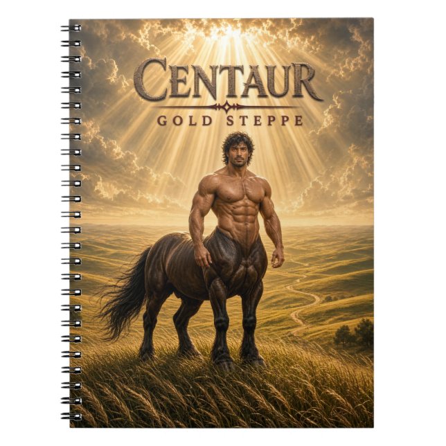 Centaur Guld Stepp Mörk Bio Anteckningsbok (Framsidan)