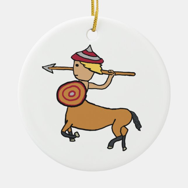 Centaur Sagittarius Julgransprydnad Keramik (Framsidan)