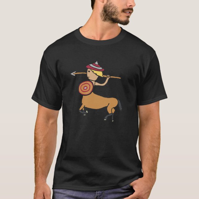 Centaur Sagittarius T Shirt (Framsida)