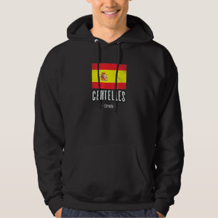 Centelles Spain Es Flagga City Bandera Ropa Hoodie