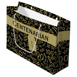 Centenarian 100 Birthday Black/Guld Mönster