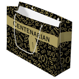 Centenarian 100 Birthday Black/Guld Mönster