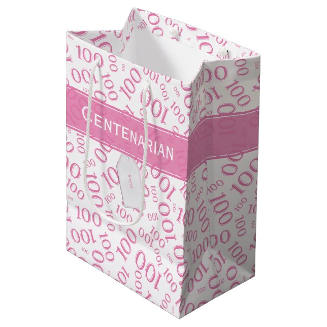 Centenarian 100:e Rosa Random Number Mönster (Framsidan Vinklad)