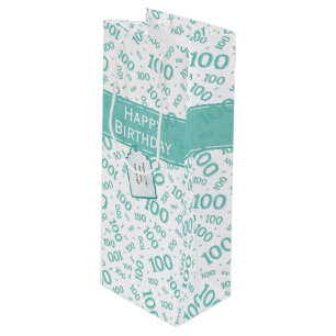 Centenarian 100 th Teal Random Number Mönster