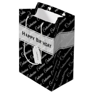 Centenarian Typography Mönster Black/White Namn