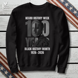 Centenary Negro History Week Black HIstory Month Lång Ärmad Tröja
