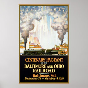 Centenaryskönhetstävling Baltimore och Ohio Poster