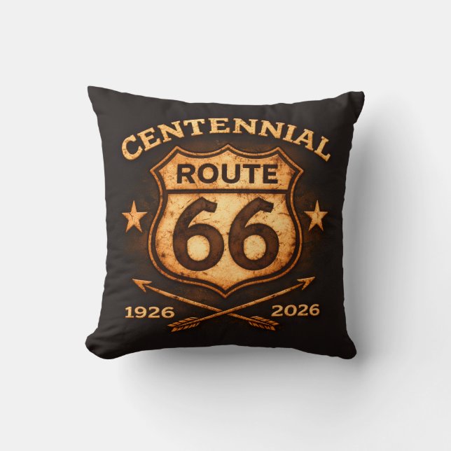 Centennial American Highway Minnesskylt Accent Kudde (Framsida)