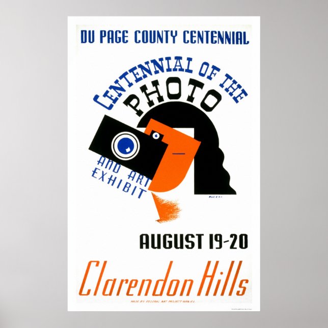 Centennial Art Photo 1939 WPA Poster (Framsidan)
