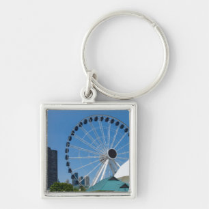 Centennial Ferris Wheel Fyrkantig Silverfärgad Nyckelring