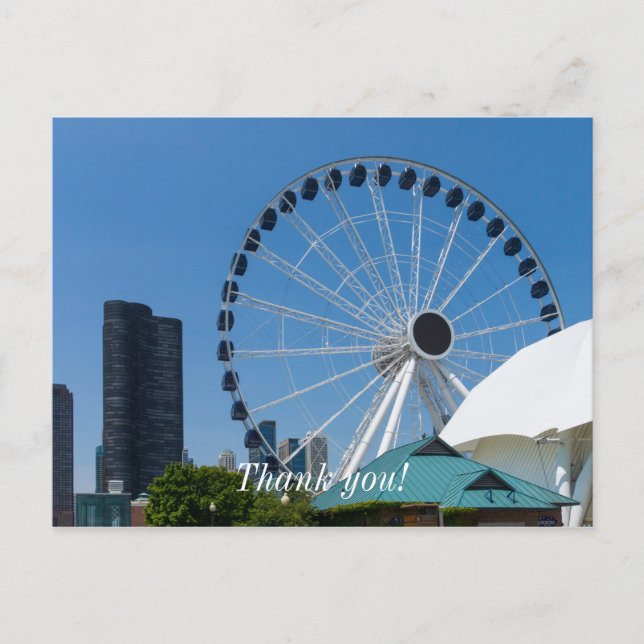 Centennial Ferris Wheel Tackkort med tack Vykort (Framsida)