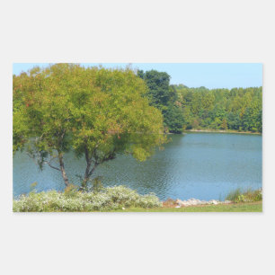 Centennial Lake i Ellicott City Maryland Rektangulärt Klistermärke