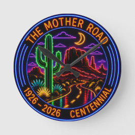 Centennial Neon Style Mother Road Rund Klocka