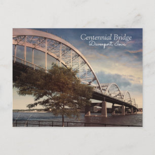 Centennialbron i Davenport, Iowa Vykort