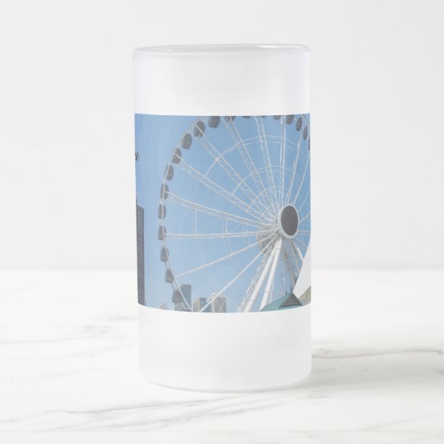 Centennium-Ferris Wheel Frosted Glass Beer Mugg (Center)
