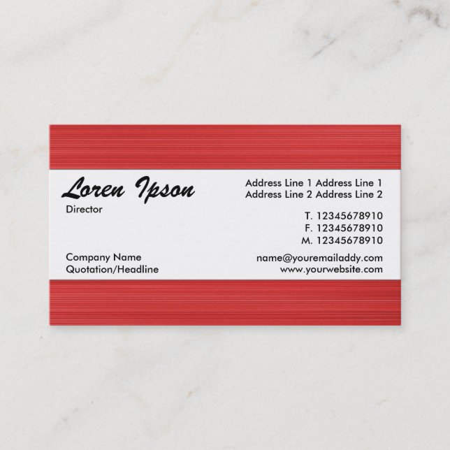 Center Band 111 Visitkort (Framsida)