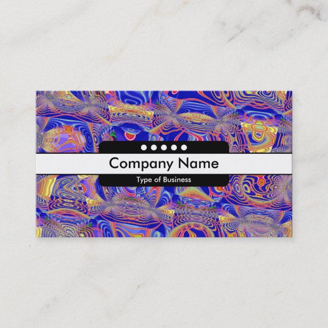 Center Band 5-dekor - Fractal Abstrakt 061012a Visitkort (Framsida)