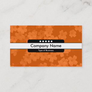 Center Band 5 Spots - Flowers - Orange Visitkort