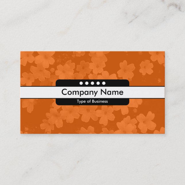 Center Band 5 Spots - Flowers - Orange Visitkort (Framsida)