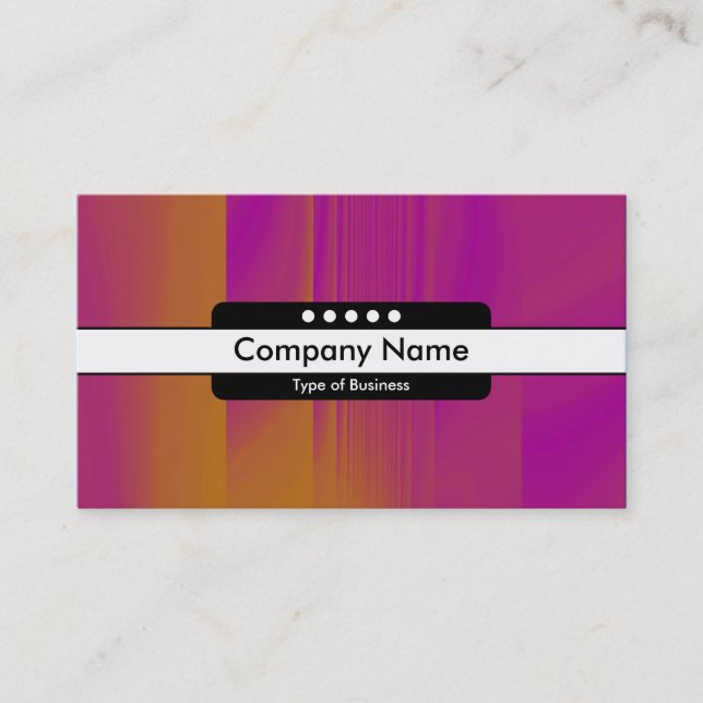 Center Band 5 Spots - Orange och Magenta Struktur Visitkort (Framsida)