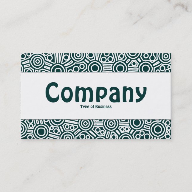 Center Band - Alien Circuits II - Mörk Teal Grönt Visitkort (Framsida)