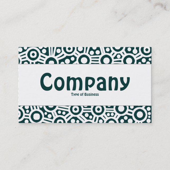 Center Band - Alien Circuits - Mörk Teal Grönt Visitkort (Framsida)