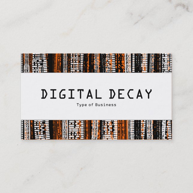 Center Band - Digital Decay - Orange Visitkort (Framsida)