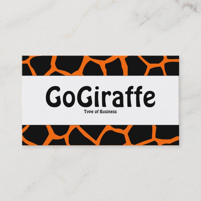 Center Band - GoGiraffe - Orange FF6600 Visitkort (Framsida)