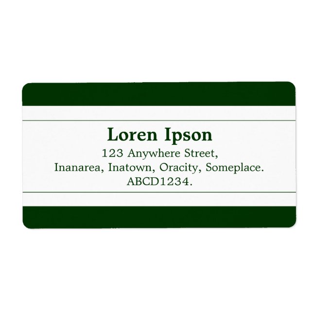 Center Band II - Mörk grönt Fraktsedel (Framsidan)