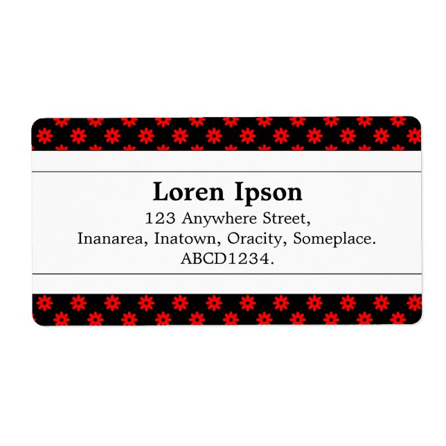 Center Band II - Red Flower Dots Fraktsedel (Framsidan)