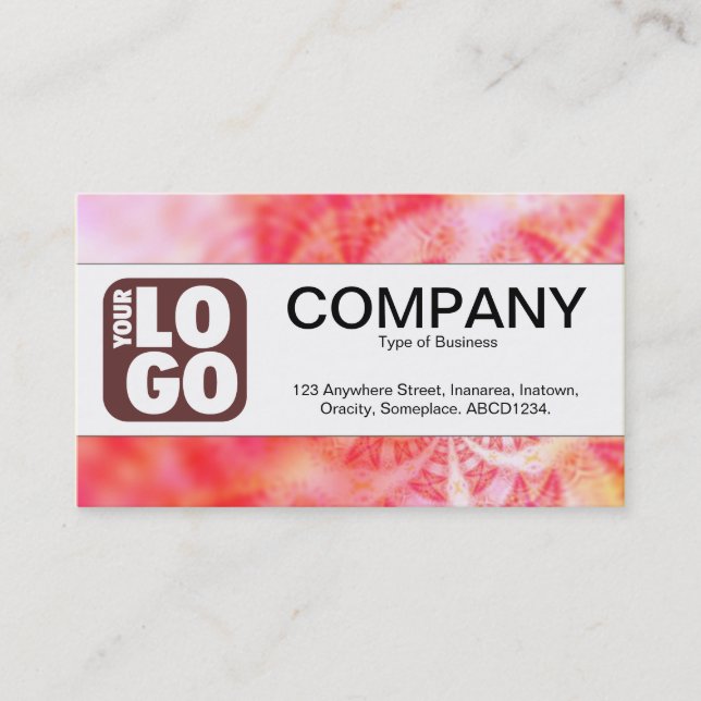 Center Band (Logotyp) - Abstrakt för tidsspets Visitkort (Framsida)