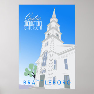 Center Congregational Retro Poster