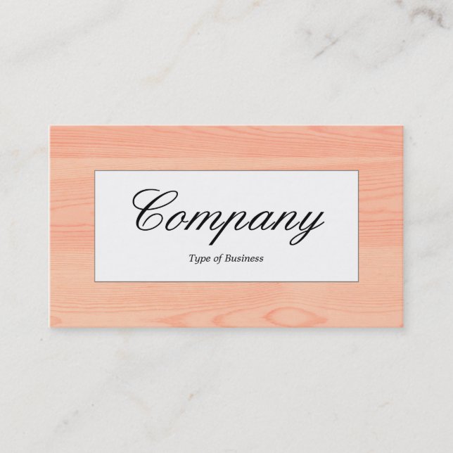 Center-etikett - Wood 05 Visitkort (Framsida)