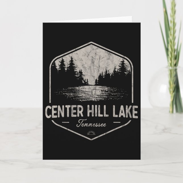 Center Hill Lake Tennessee Utomhus Vintage  Kort (Framsida)