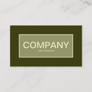 Center Label II - Khaki with Murky Grönt 333300 Visitkort