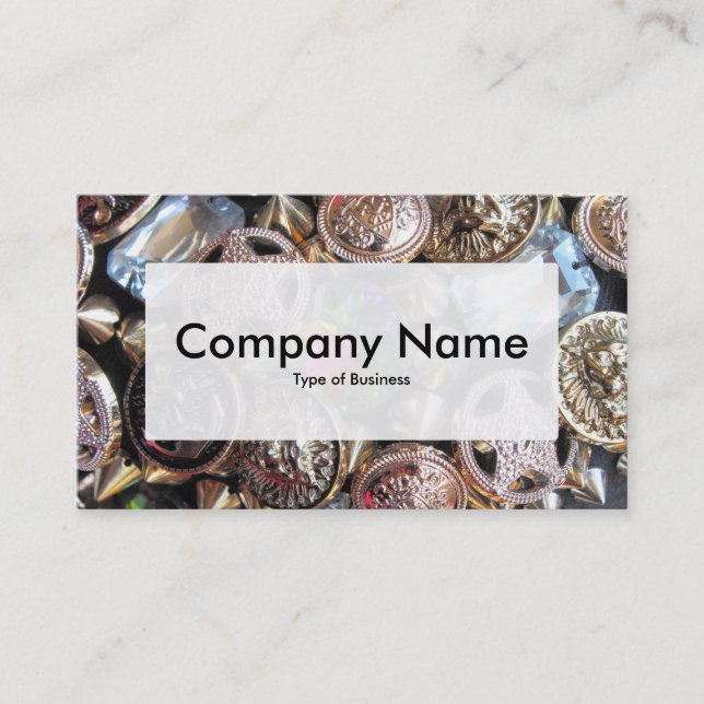 Center Label v3 - Flea Market Bling Visitkort (Framsida)