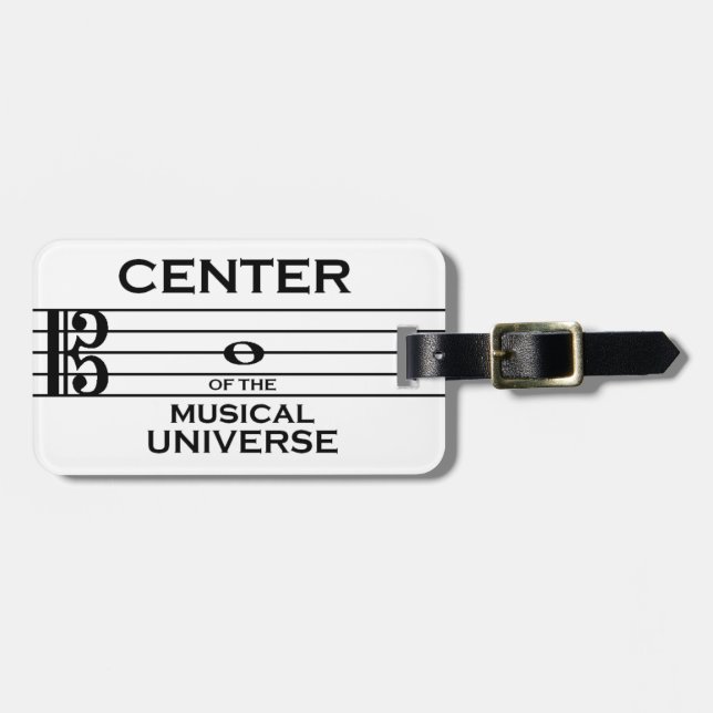 Center of the Musical Universe Alto Clef Design Bagagebricka (Horisontell Framsida)