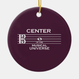 Center of the Musical Universe Alto Clef Plum Julgransprydnad Keramik