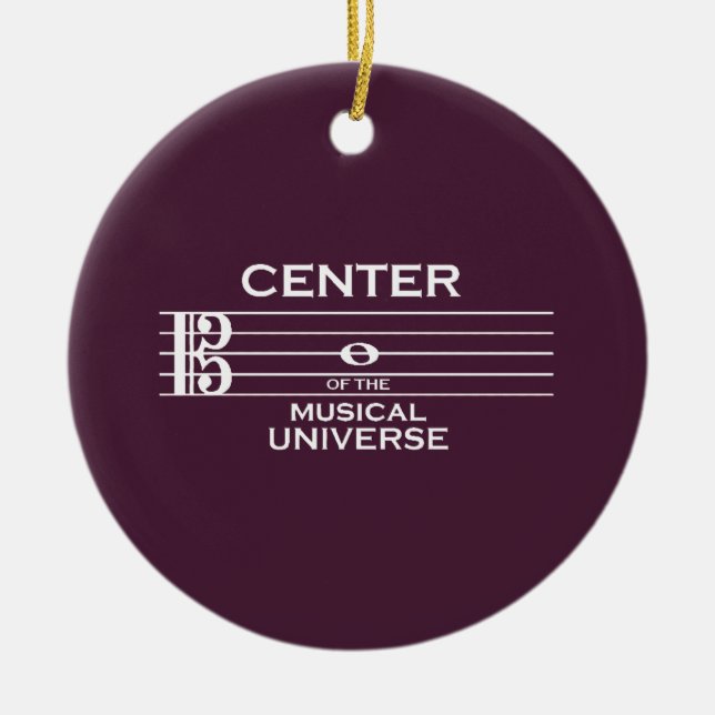 Center of the Musical Universe Alto Clef Plum Julgransprydnad Keramik (Framsidan)