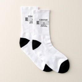 Center of the Musical Universe Alto Clef Socks Strumpor