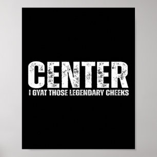 Center offensiv linjespelare _ Rollig fotbollsatle Poster