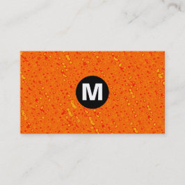 Center Spot Monogram - Orange Struktur Visitkort