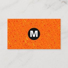 Center Spot Monogram - Orange Struktur Visitkort