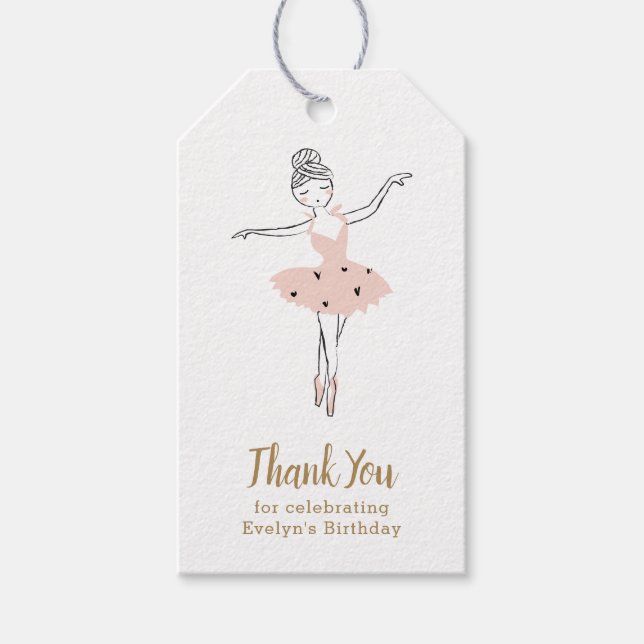 Center Stage-Födelsedagsfest Presentetikett (Framsidan)