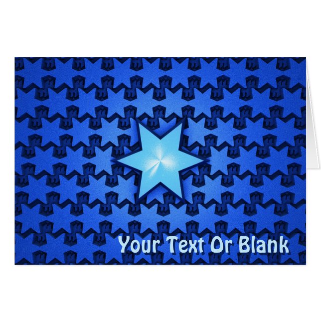 Center Star Hälsningskort (Framsidan Horizontal)