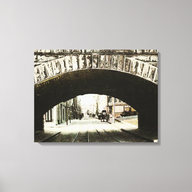 Center Street (Brockton) Canvastryck (Framsida)