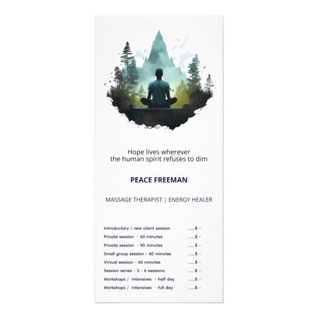 Center Within | Skogsmeditation Reklamkort (Framsidan)